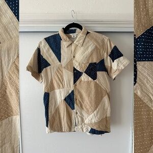 3sixteen 20 Year Vacation Patchwork Kantha Buttoned Shirt Size US XXL